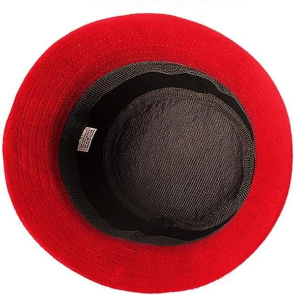 Vintage Felt Cloche Hat Winter Floral Fedora Bucket Hat Bowler Hats - Picture 5 of 6